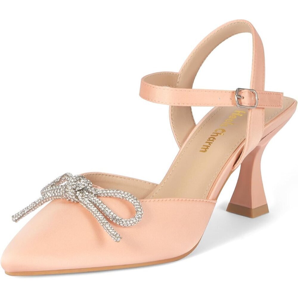 🆕Women's Pink High Heel Pumps Pointed Toe Dress Party Wedding Work Shoes